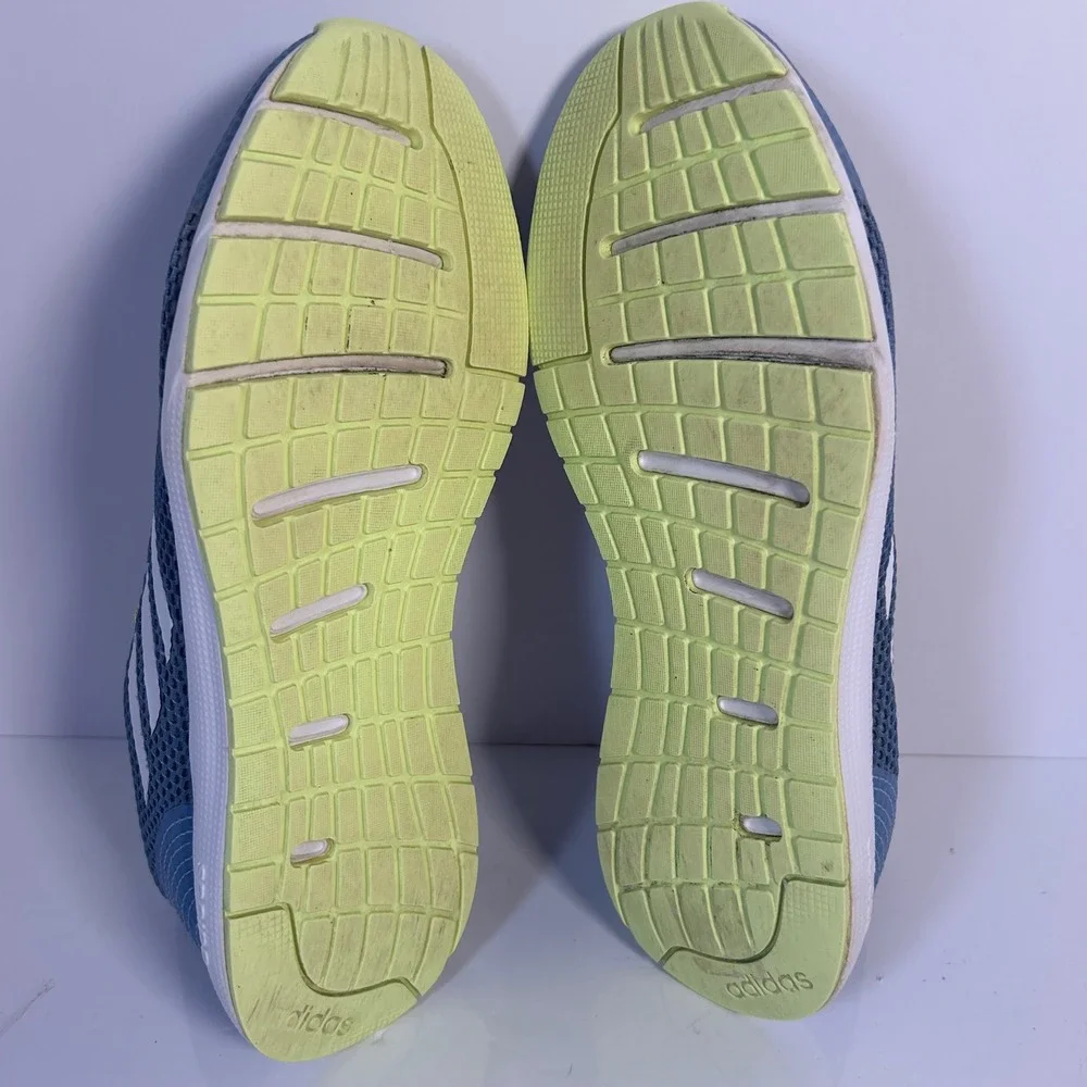 Adidas‎ Duramo 9 Mens Running Shoes Blue Grey Lime Green EE9931 Size 8.5